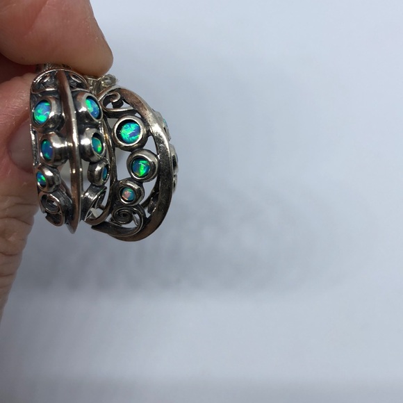 Silver earrings 925, new with blue stones - Picture 3 of 7